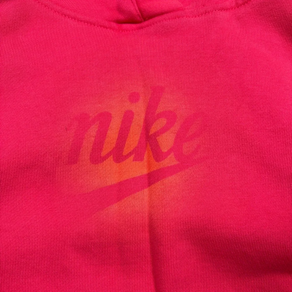 Nike French Terry Pullover Hoodie Womens‎ Small Red Orange